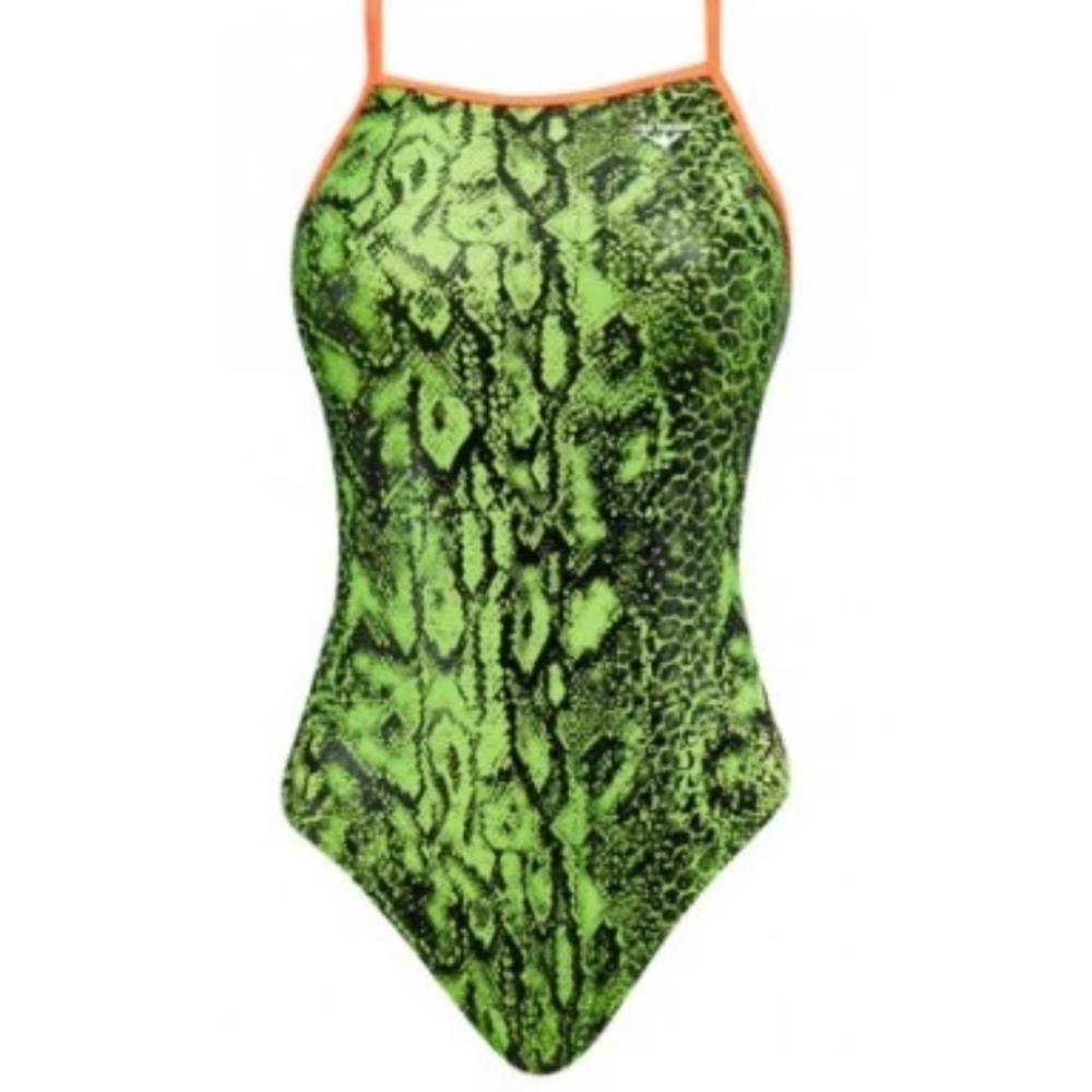 TYR The Finals Gecko  Wingback Swimsuit Green - Size 28 NEW